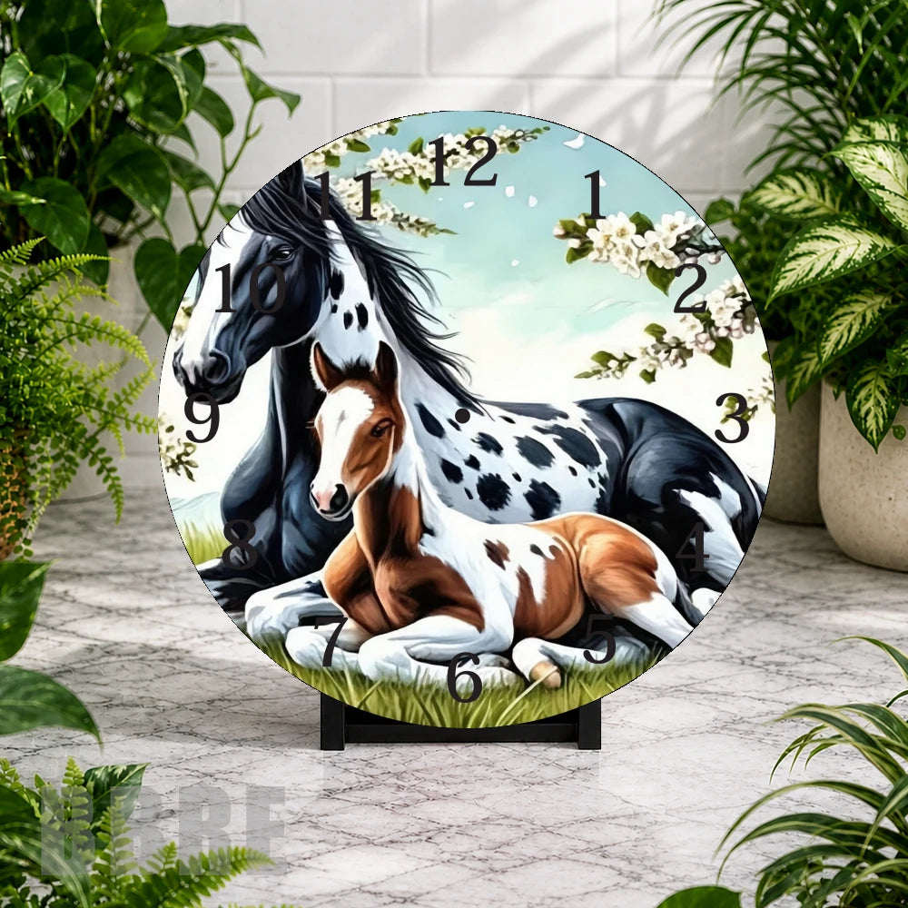 Horse Family Clock Mockup,