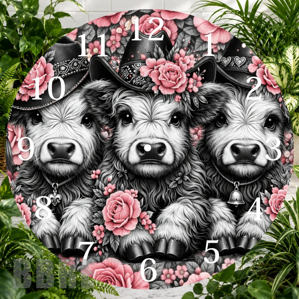 Cow Trio 2 Clock Sublimation Wrap,