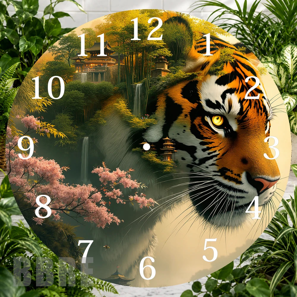 Tiger Landscape 2 Clock Sublimation Wrap,