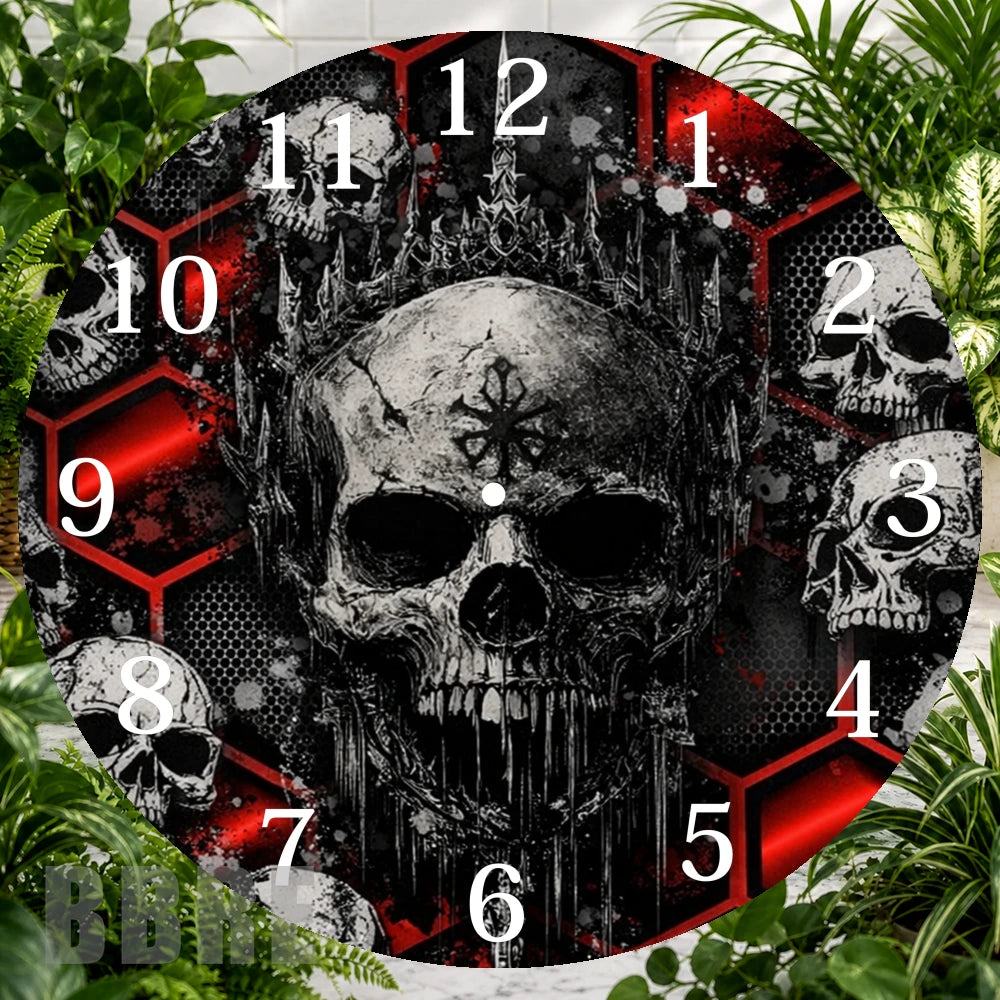Skull Crown Clock Sublimation Wrap,
