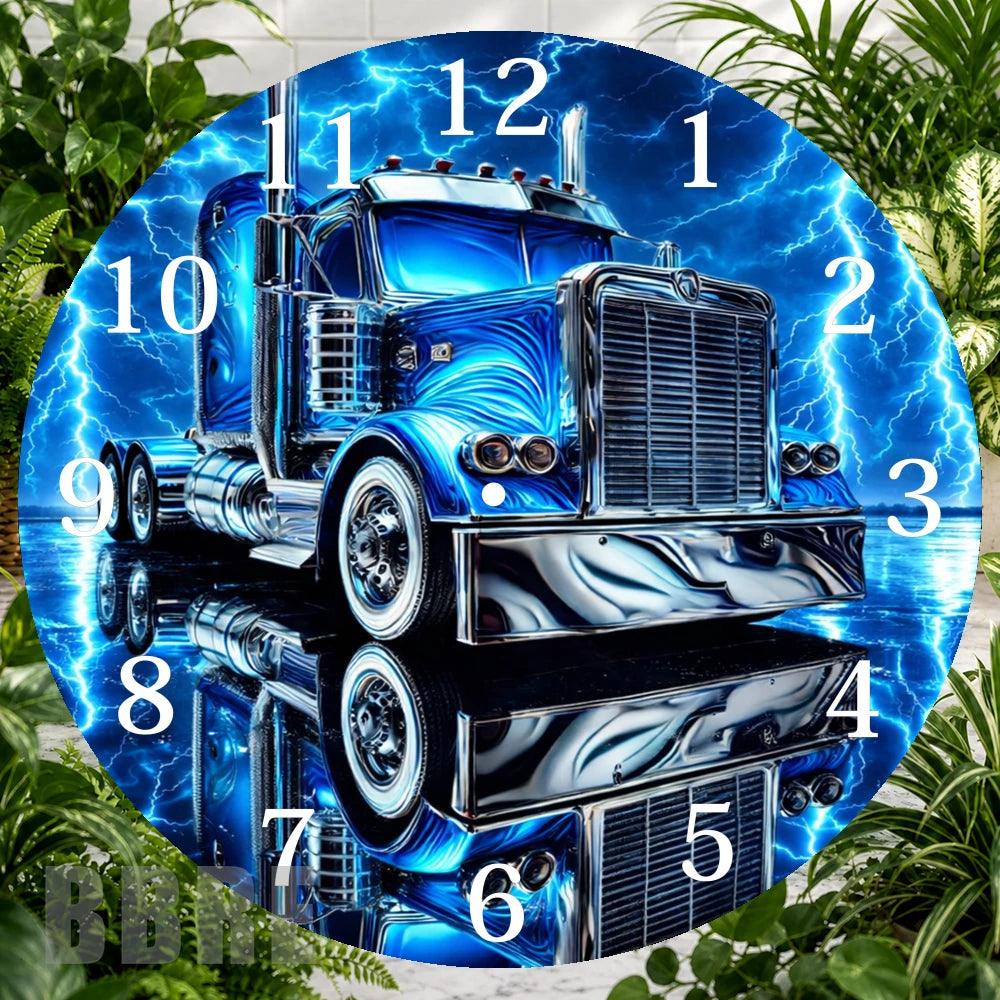 Electric Truck 2 Clock Sublimation Wrap,