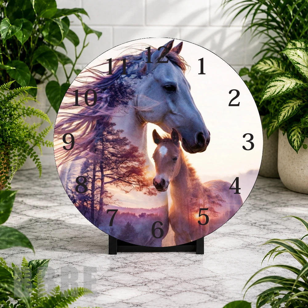 Majestic Horses 9 Clock Mockup,
