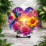 Hummingbird Sunrise Clock Mockup,