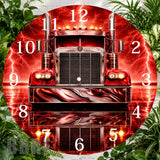 Red Truck 3 Clock Sublimation Wrap,