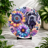 Floral Dog 3 Clock Mockup,