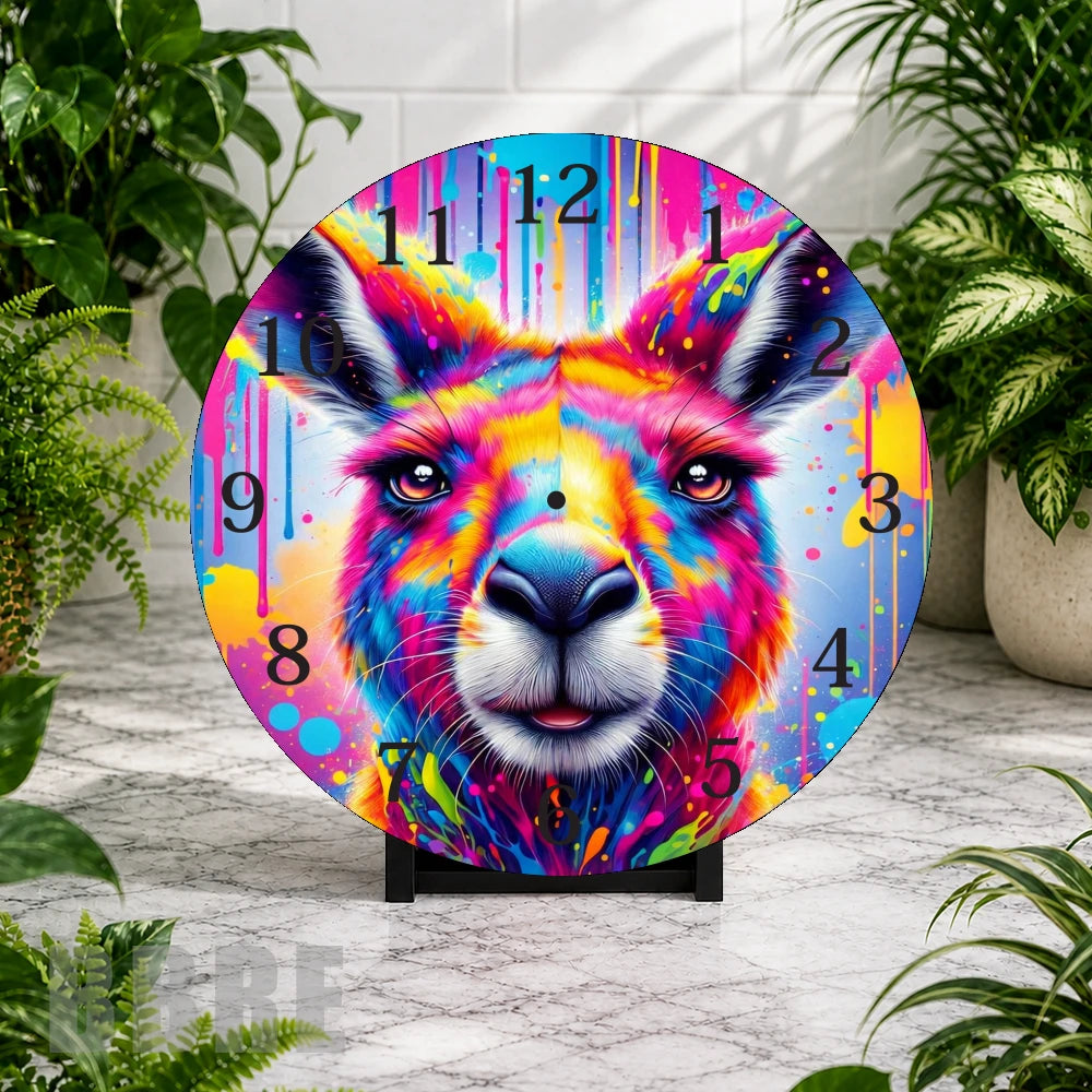 Colorful Llama Clock Mockup,