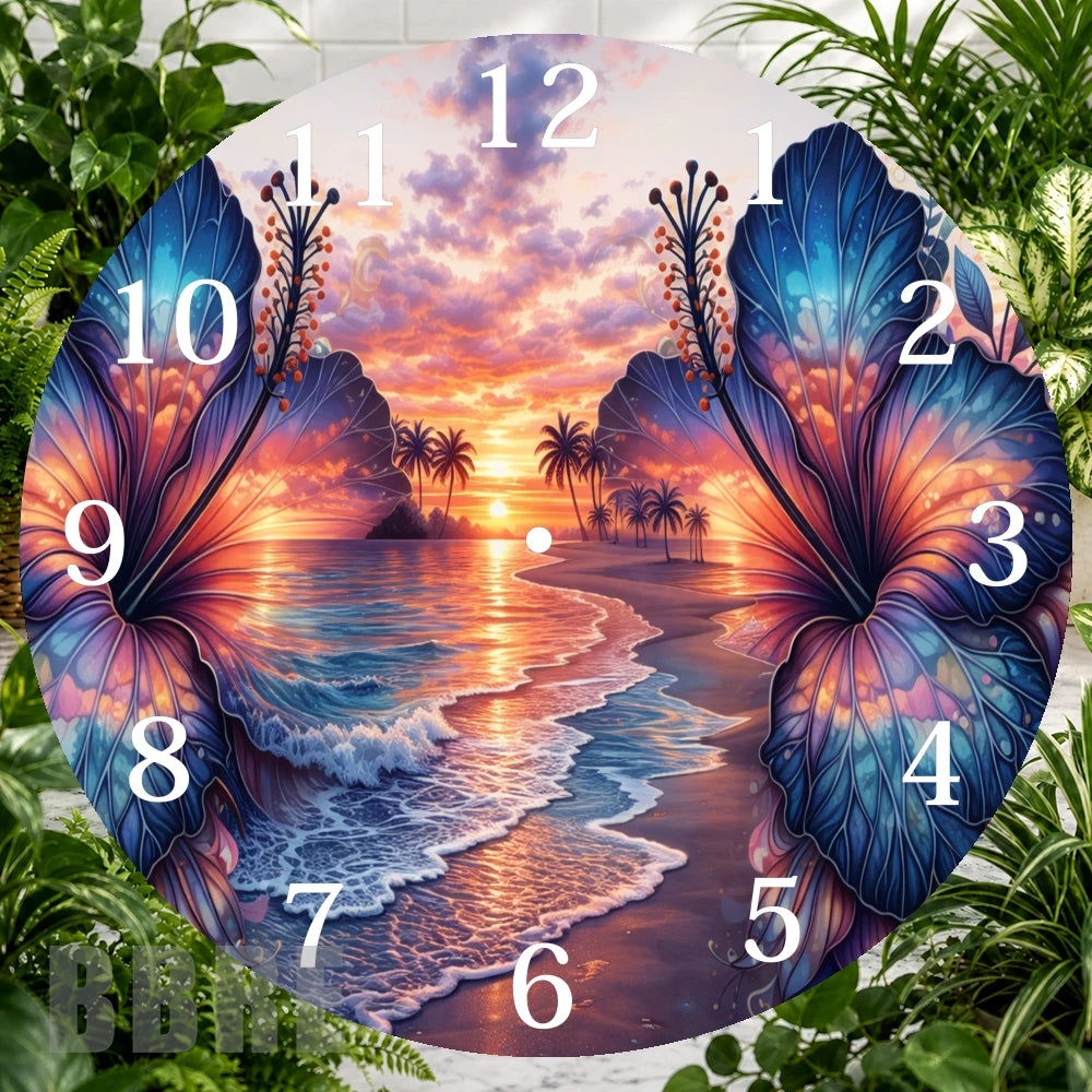 Tropical Sunset Clock Sublimation Wrap,