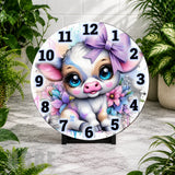 Cute Calf Clock Mockup,