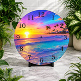 Tropical Sunset 2 Clock Mockup,