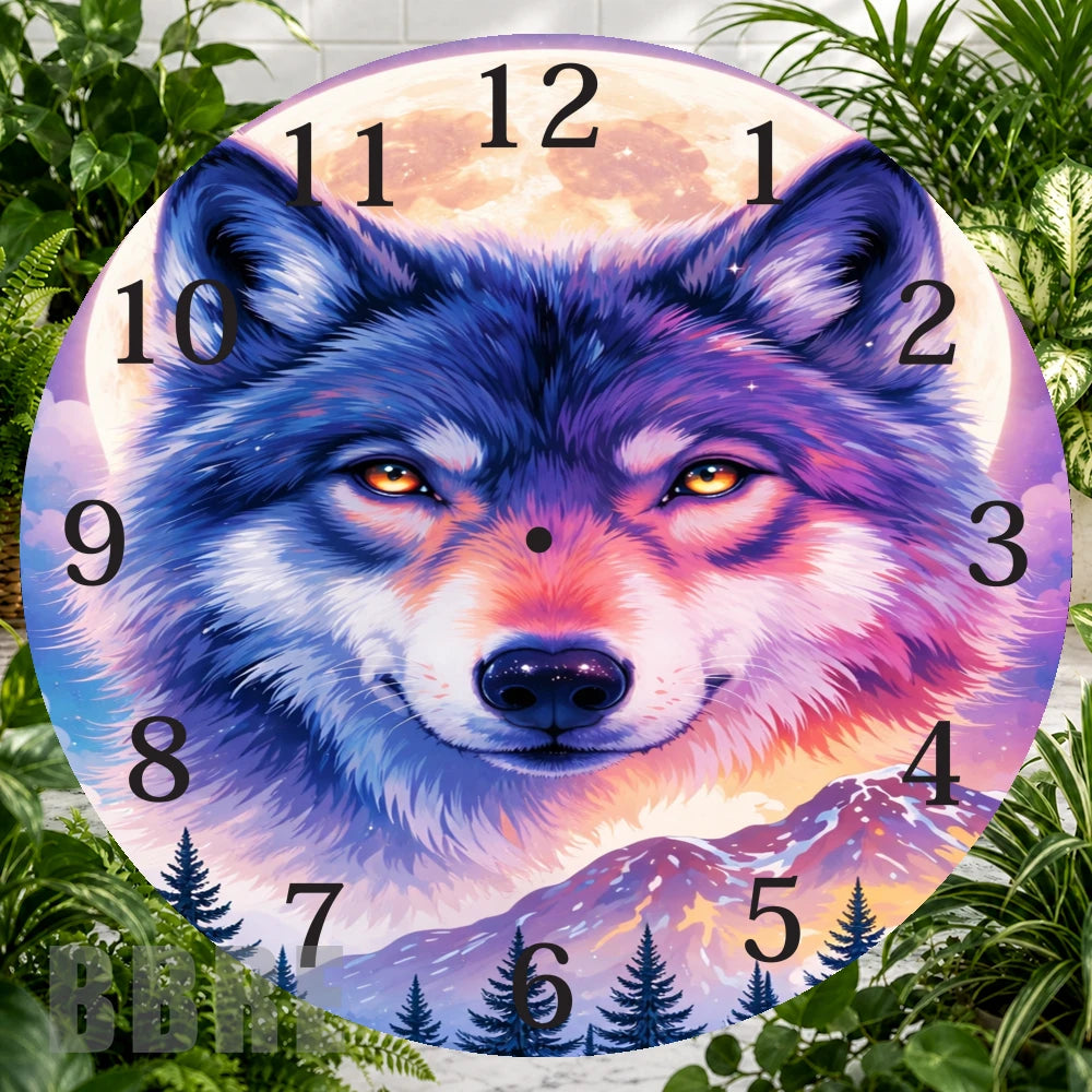 Majestic Wolf 3 Clock Sublimation Wrap,