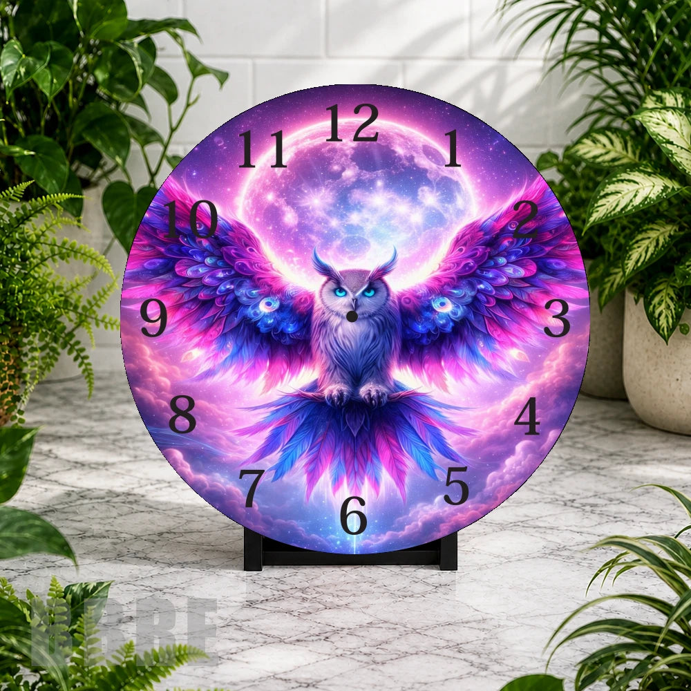 Majestic Owl 3 Clock Mockup,