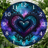 Heart Galaxy Clock Sublimation Wrap,
