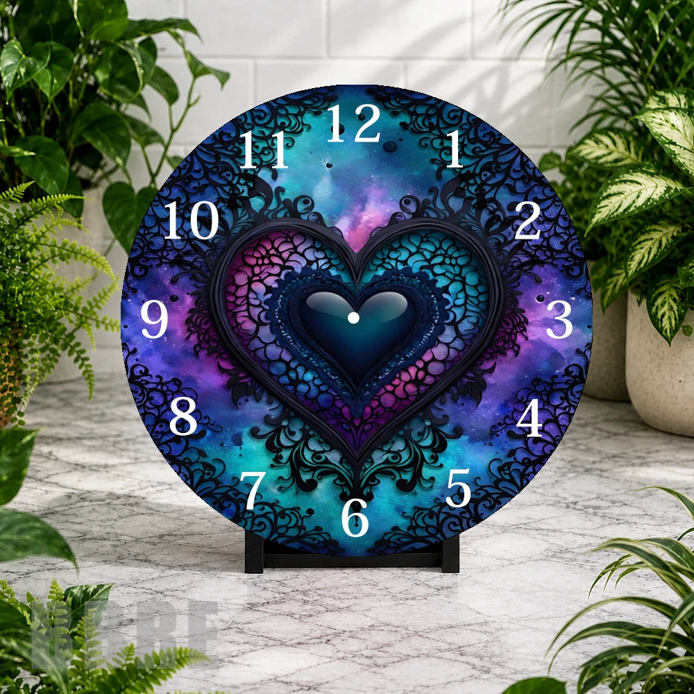 Heart Galaxy Clock Mockup,
