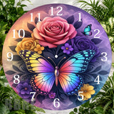 Butterfly Roses 3 Clock Sublimation Wrap,