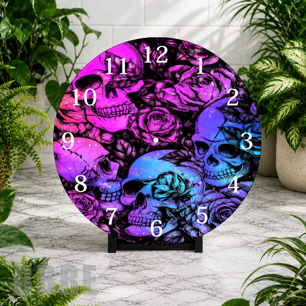 Skull Rose Clock Mockup,