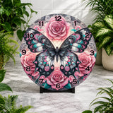 Butterfly Roses Clock Mockup,