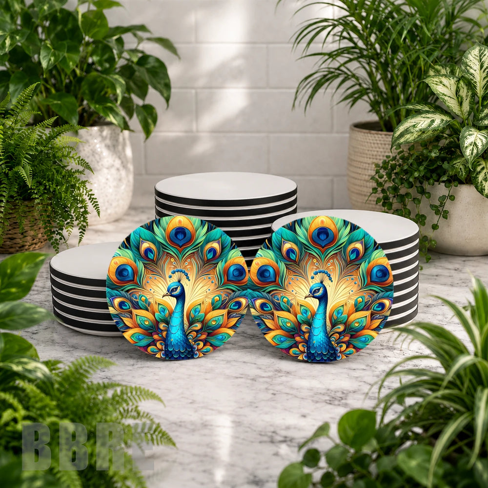 Peacock Elegance Mockup Image