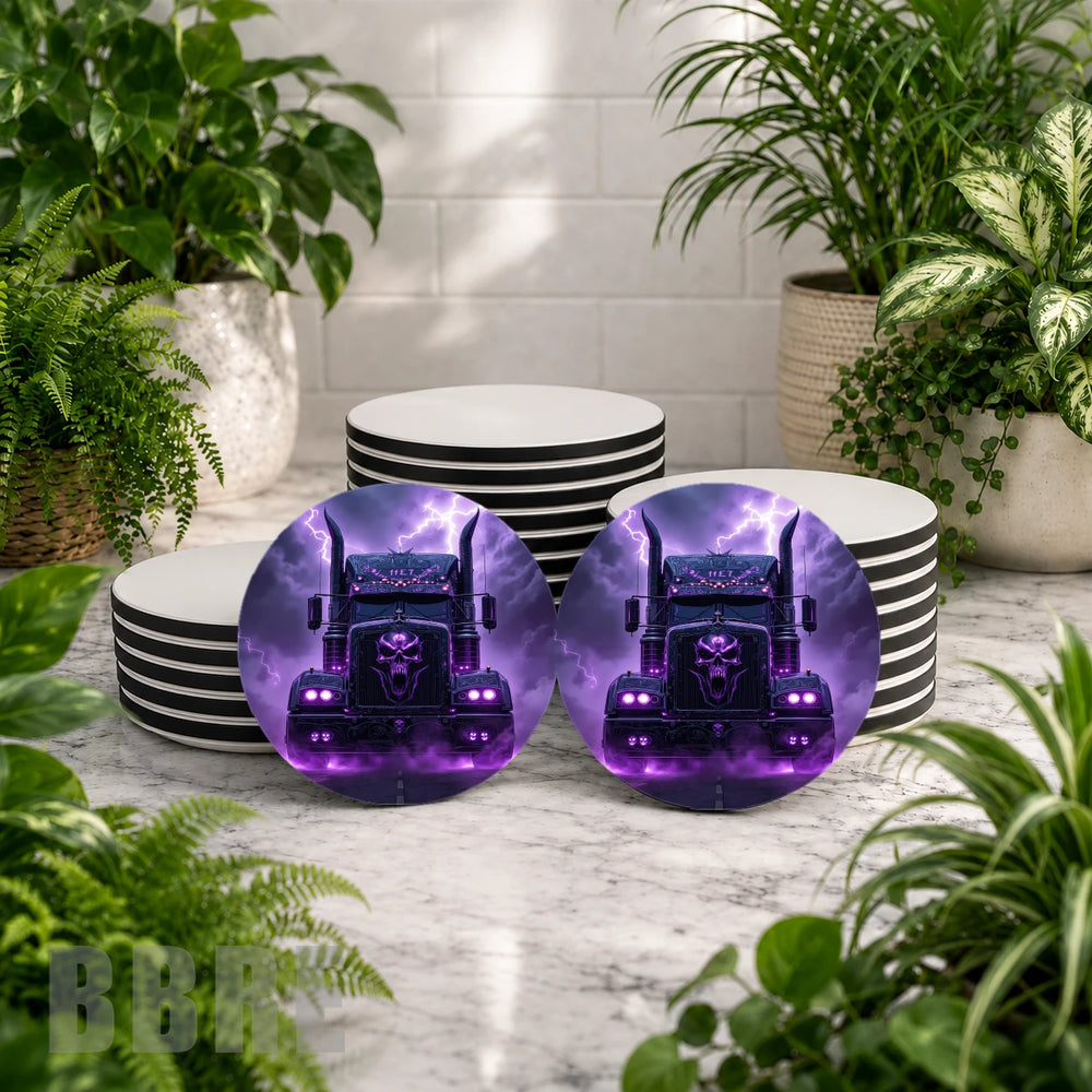Purple Truck Mockup Image