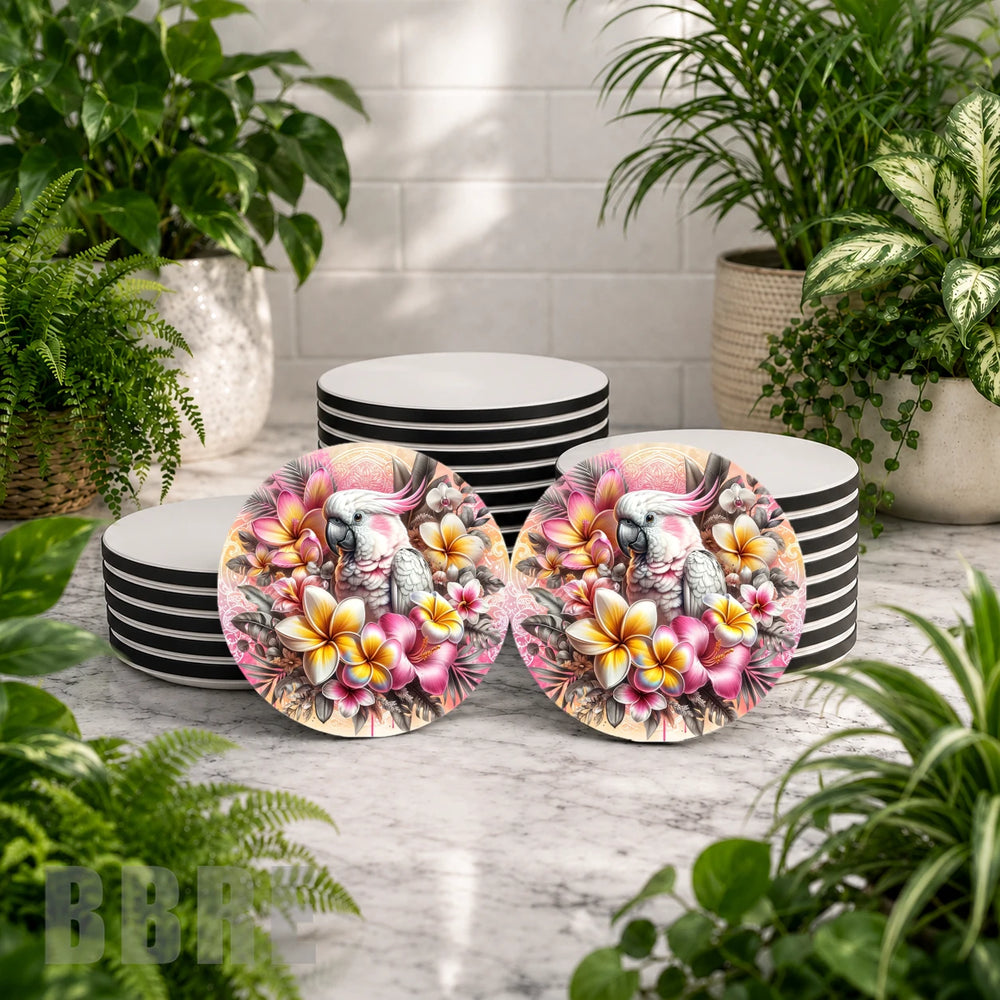 Floral Cockatoo Mockup Image