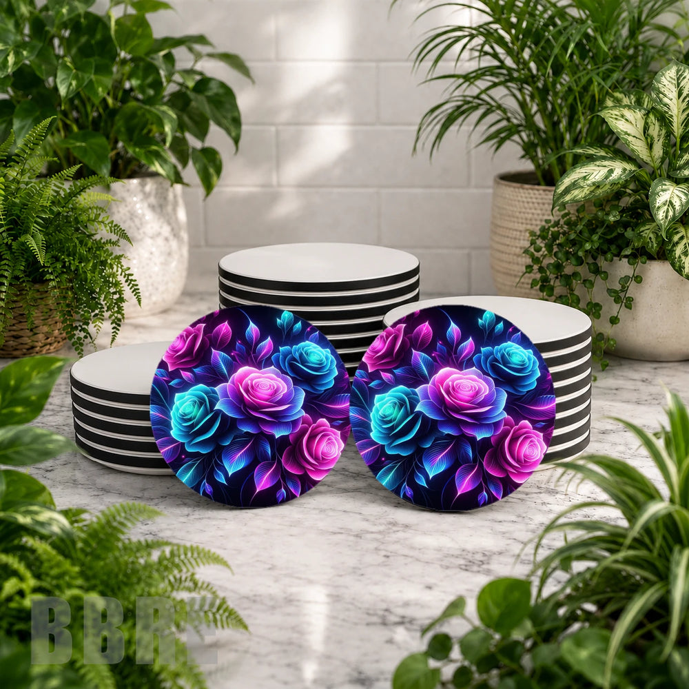 Neon Roses Mockup Image