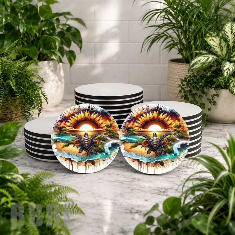 Turtle Sunset Mockup Image