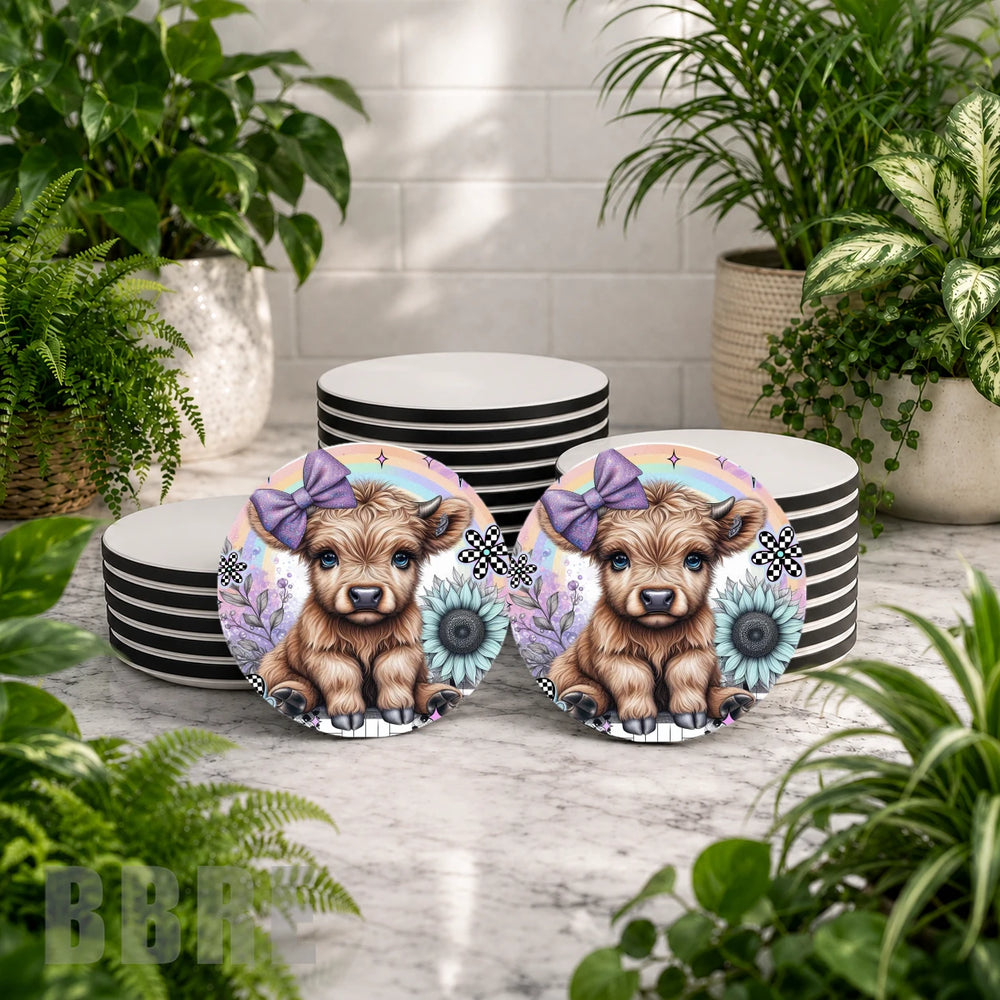 Cute Highland Cow Mockup Image