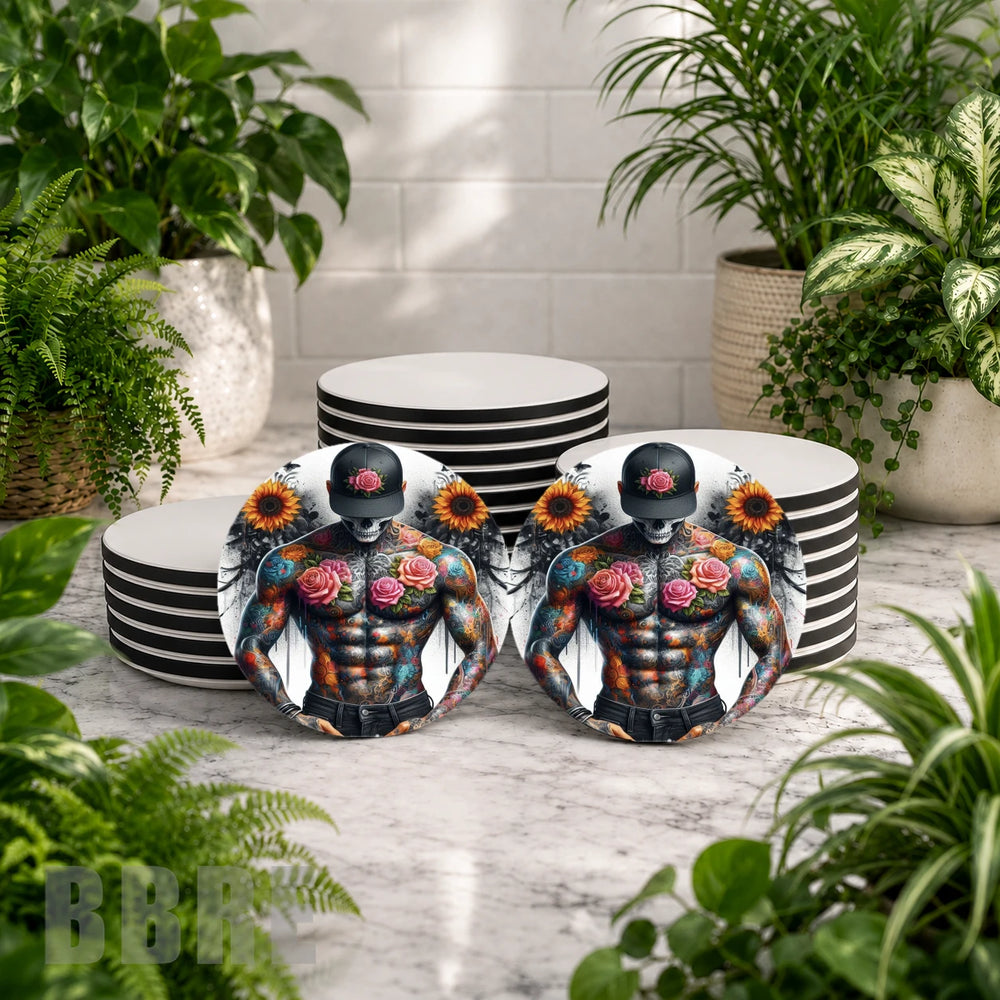 Floral Skull 2 Mockup Image