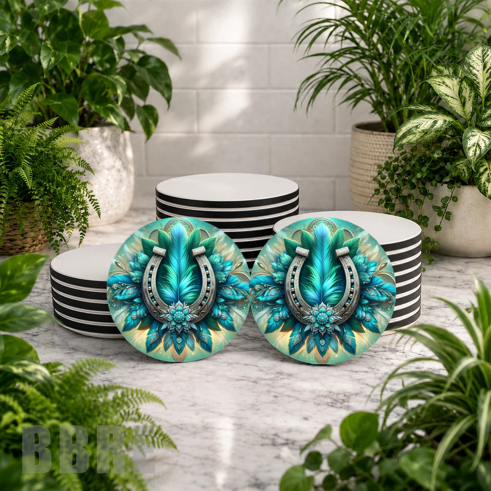 Feathered Horseshoe Mockup Image