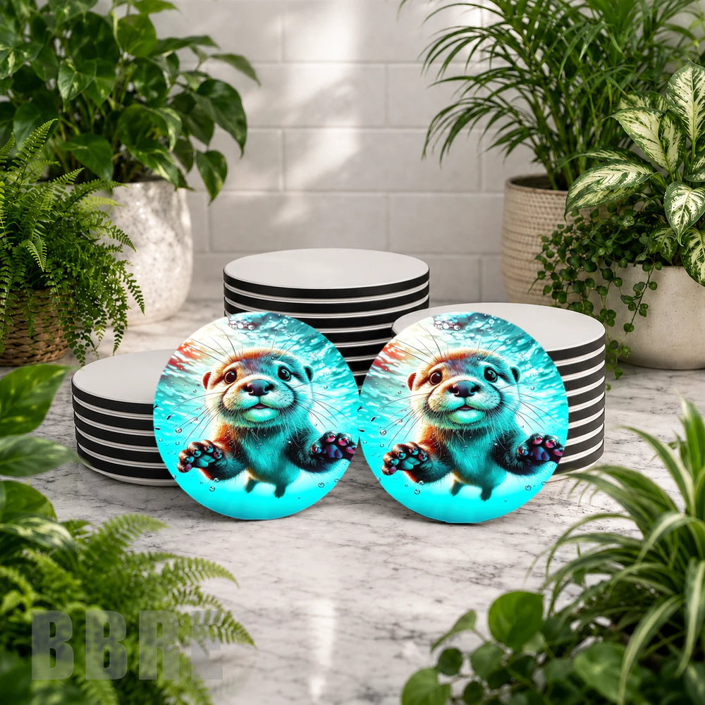 Playful Otter Mockup Image