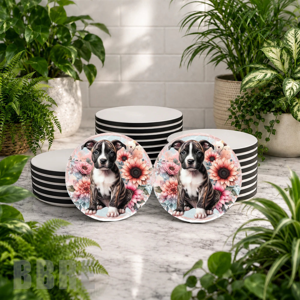 Floral Puppy Mockup Image