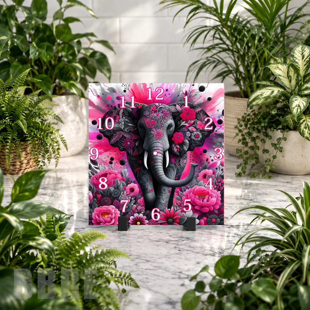 Elephant Blossom Clock Mockup