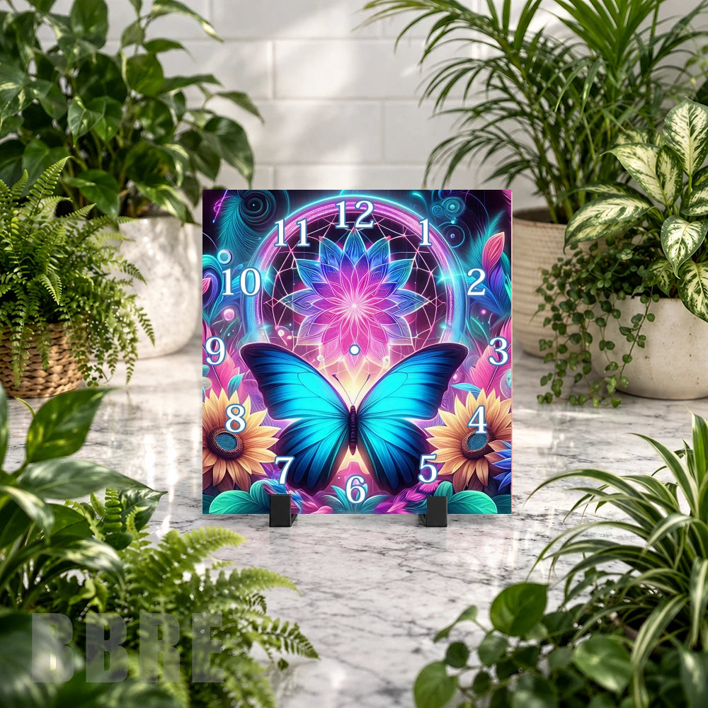 Butterfly Dream Clock Mockup
