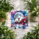 Santa Reindeer Clock Mockup