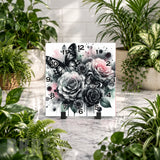 Floral Butterfly Clock Mockup