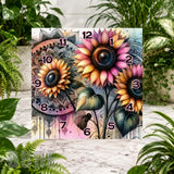 Sunflower Mandala Clock Sublimation Wrap