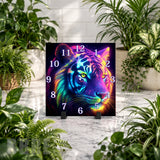 Neon Tiger Clock Mockup