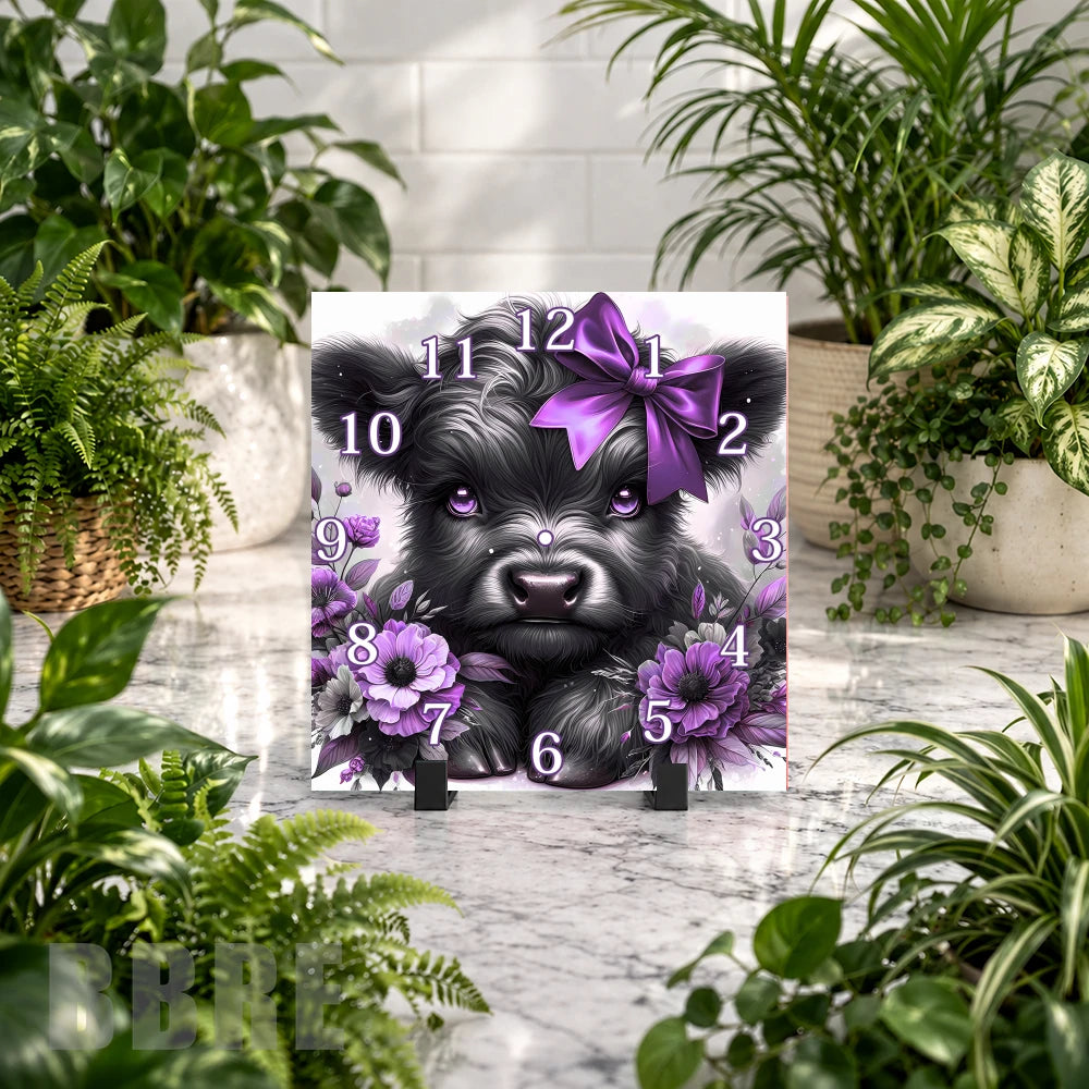 Puppy Floral Clock Mockup