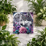 Wolf Dreamcatcher 3 Clock Mockup