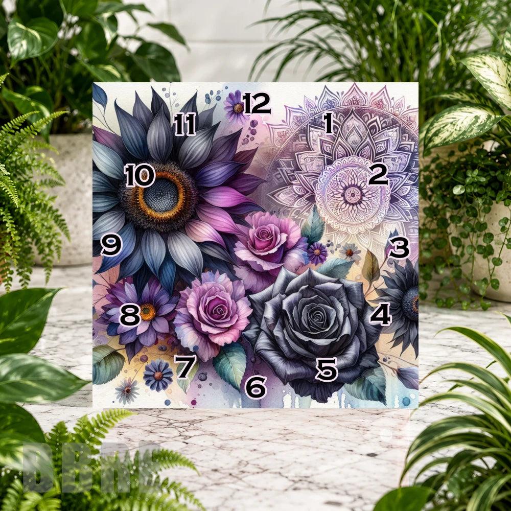 Floral Mandala Clock Sublimation Wrap