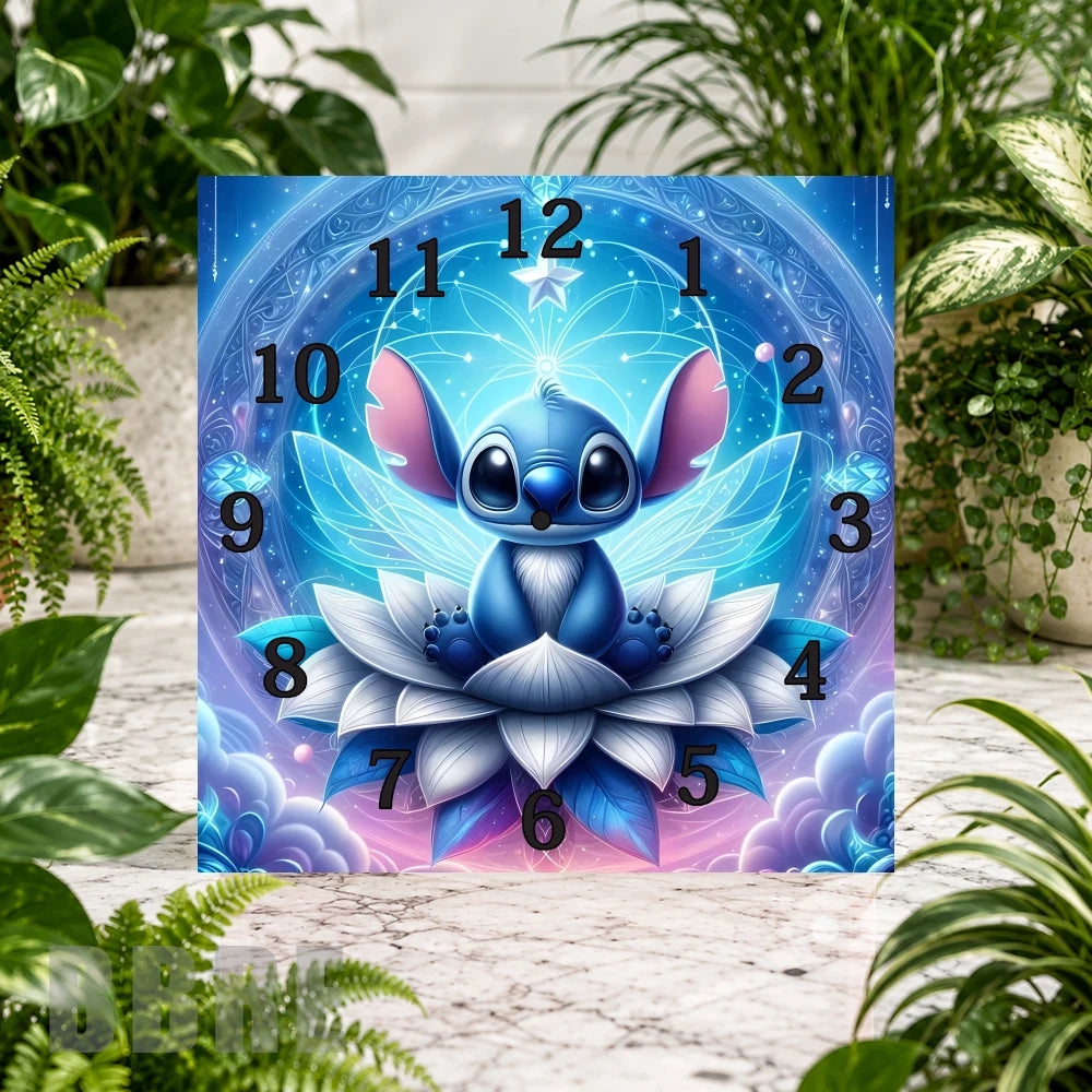 Stitch Lotus Clock Sublimation Wrap