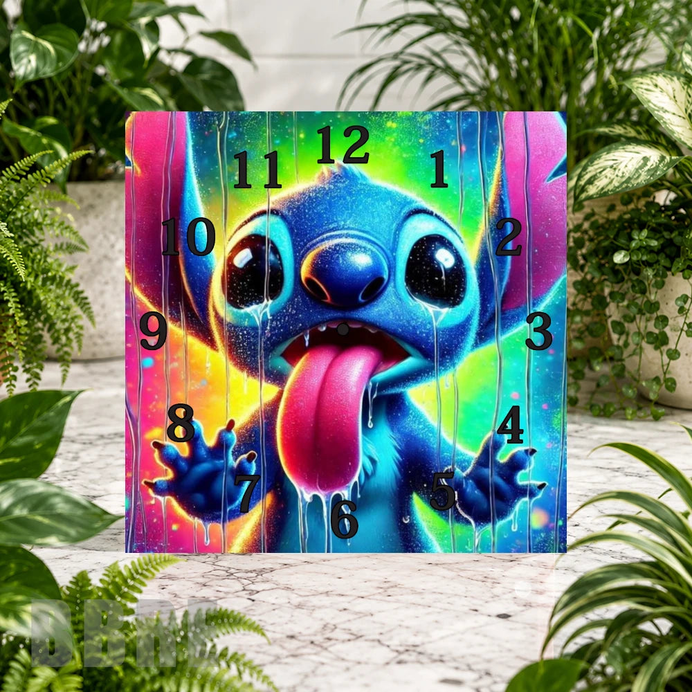 Colorful Stitch Clock Sublimation Wrap