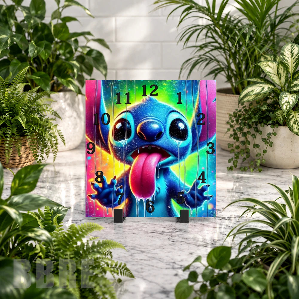 Colorful Stitch Clock Mockup