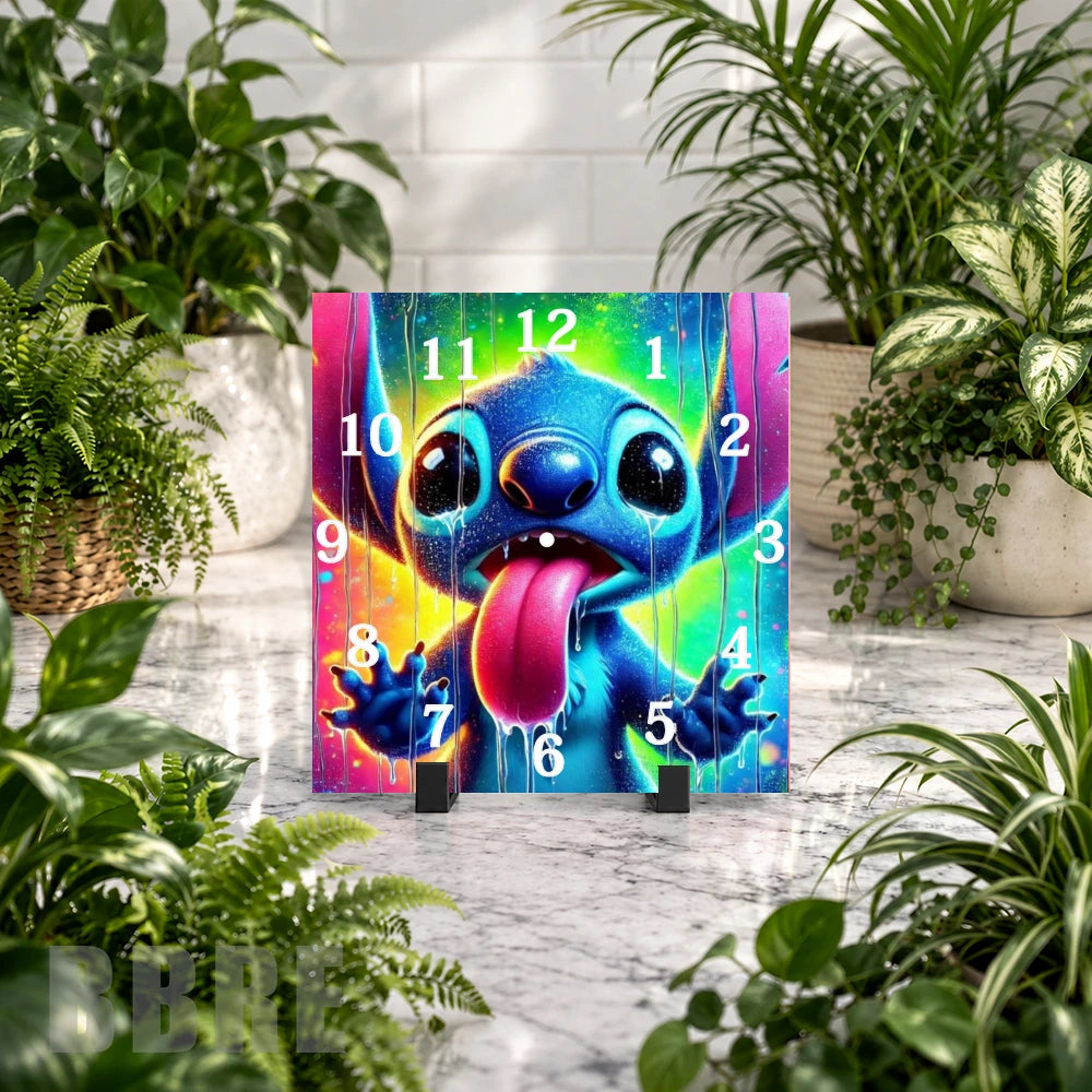 Colorful Stitch 2 Clock Mockup