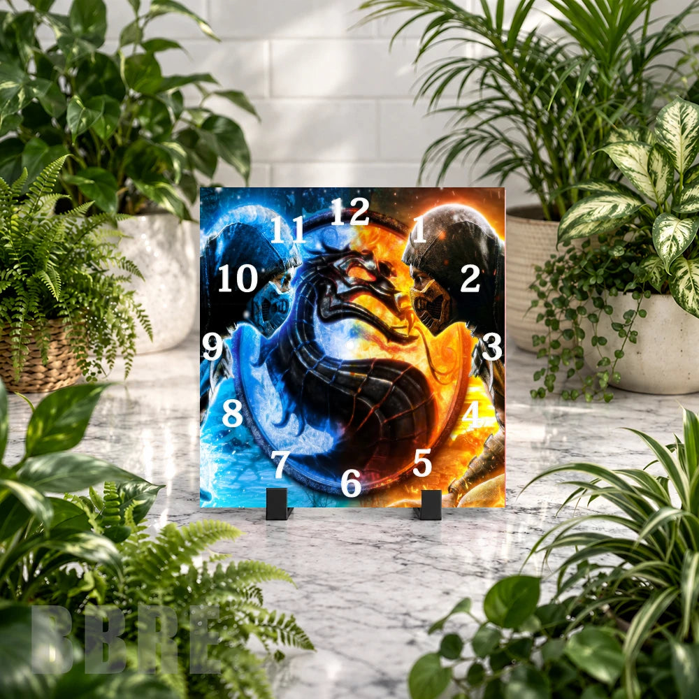 Dragon Duel Clock Mockup