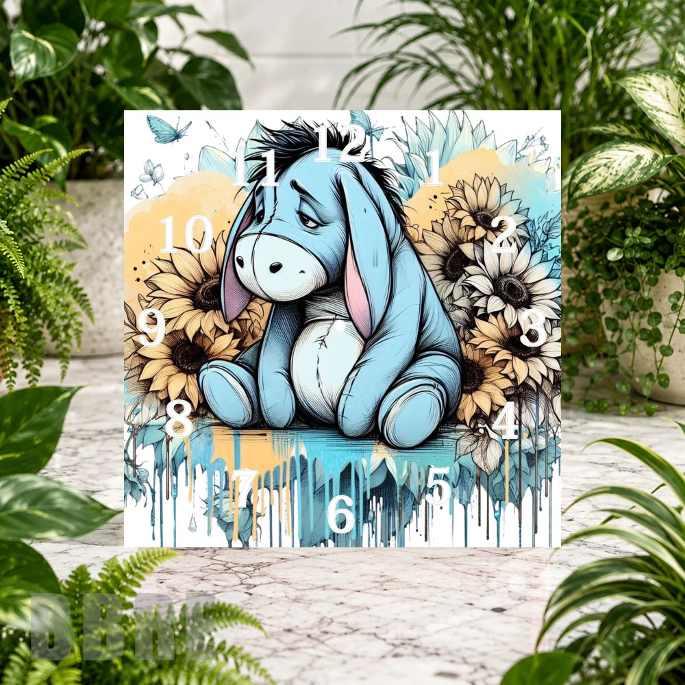 Eeyore Sunflowers Clock Sublimation Wrap