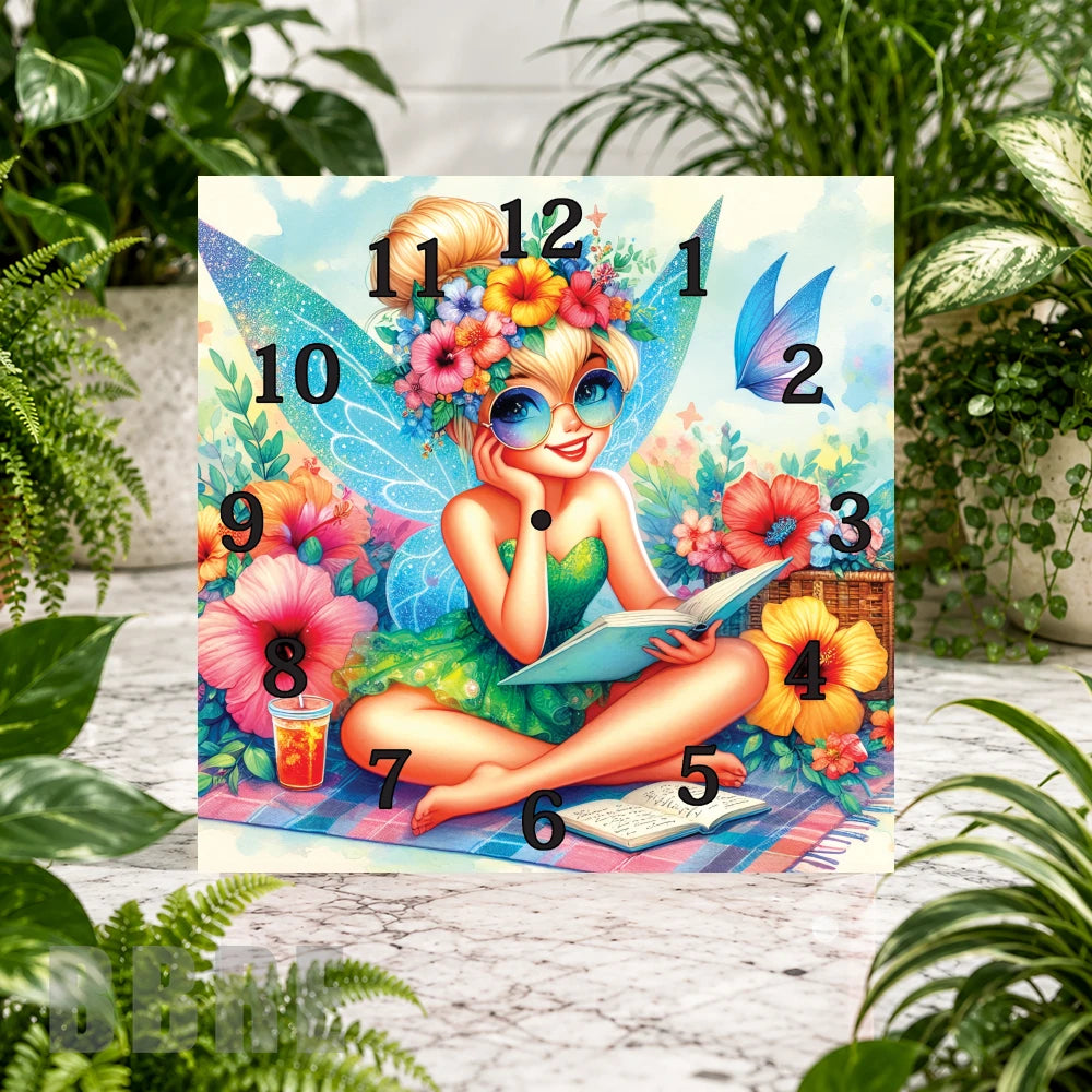 Fairy Reading Clock Sublimation Wrap