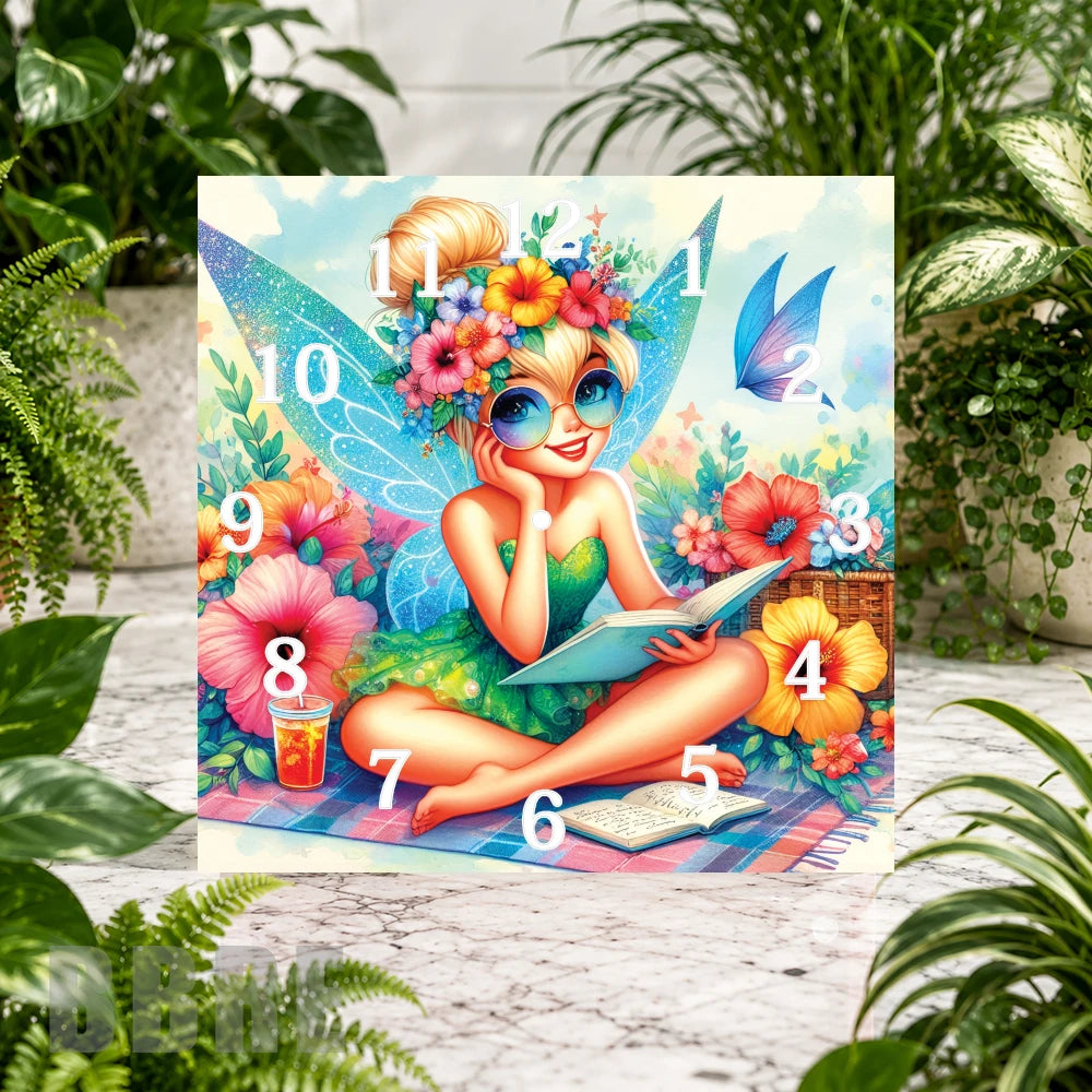 Fairy Garden Clock Sublimation Wrap