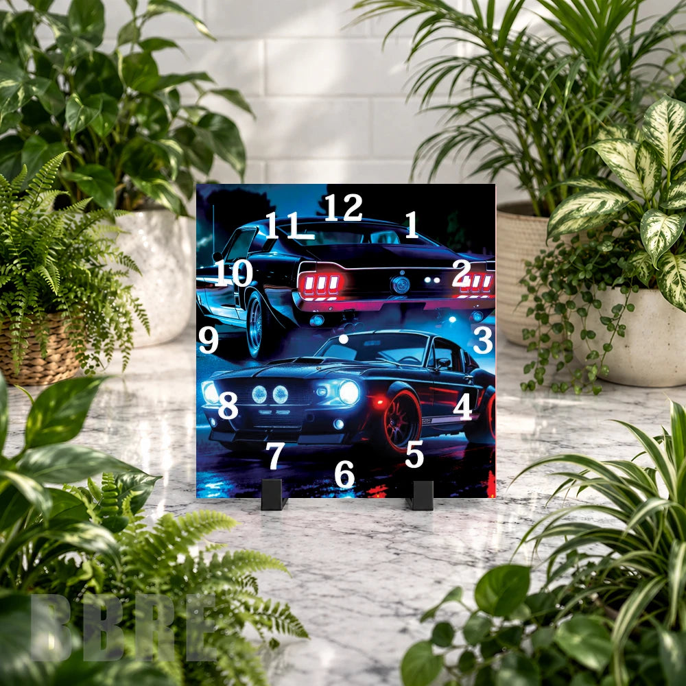 Classic Muscle Clock Mockup
