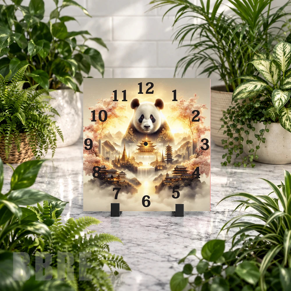 Panda Mountain Clock Mockup