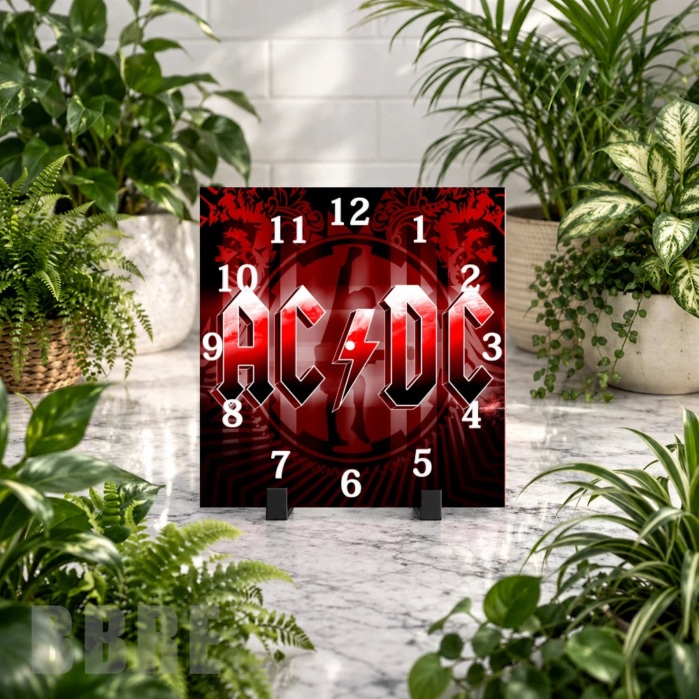Acdc Square Clock Mockup